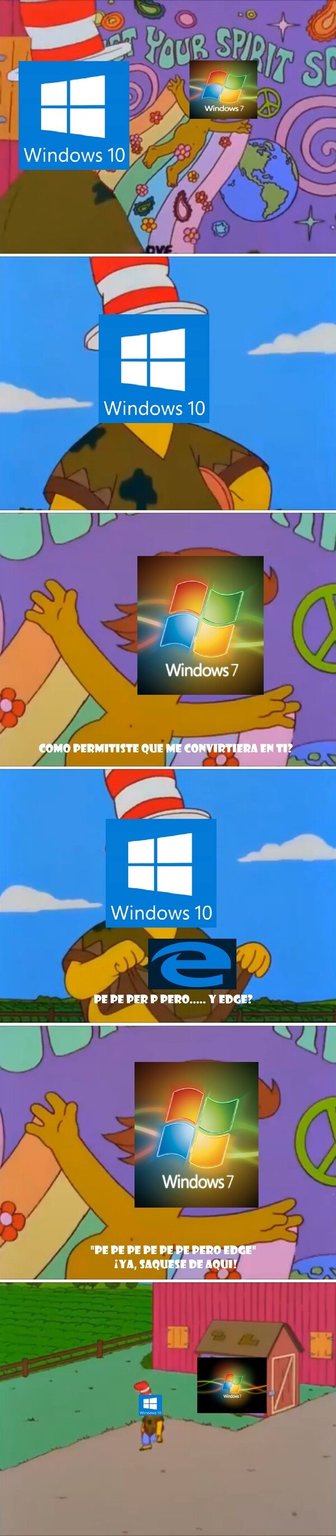 Windows 7, aun te extraño - meme