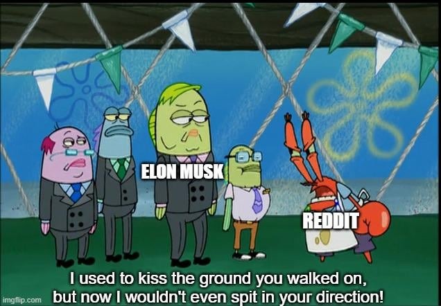 Elon Musk and reddit - meme