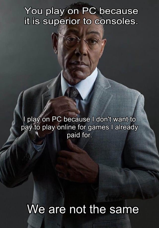 Playing on PC - meme