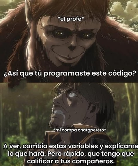 el profe modo policía revisando tu código chatgpetero - meme