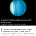 NASA Wants Your Help Studying Uranus From Behind Next Month