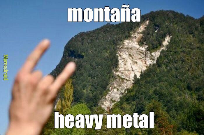 montaña heavy - meme