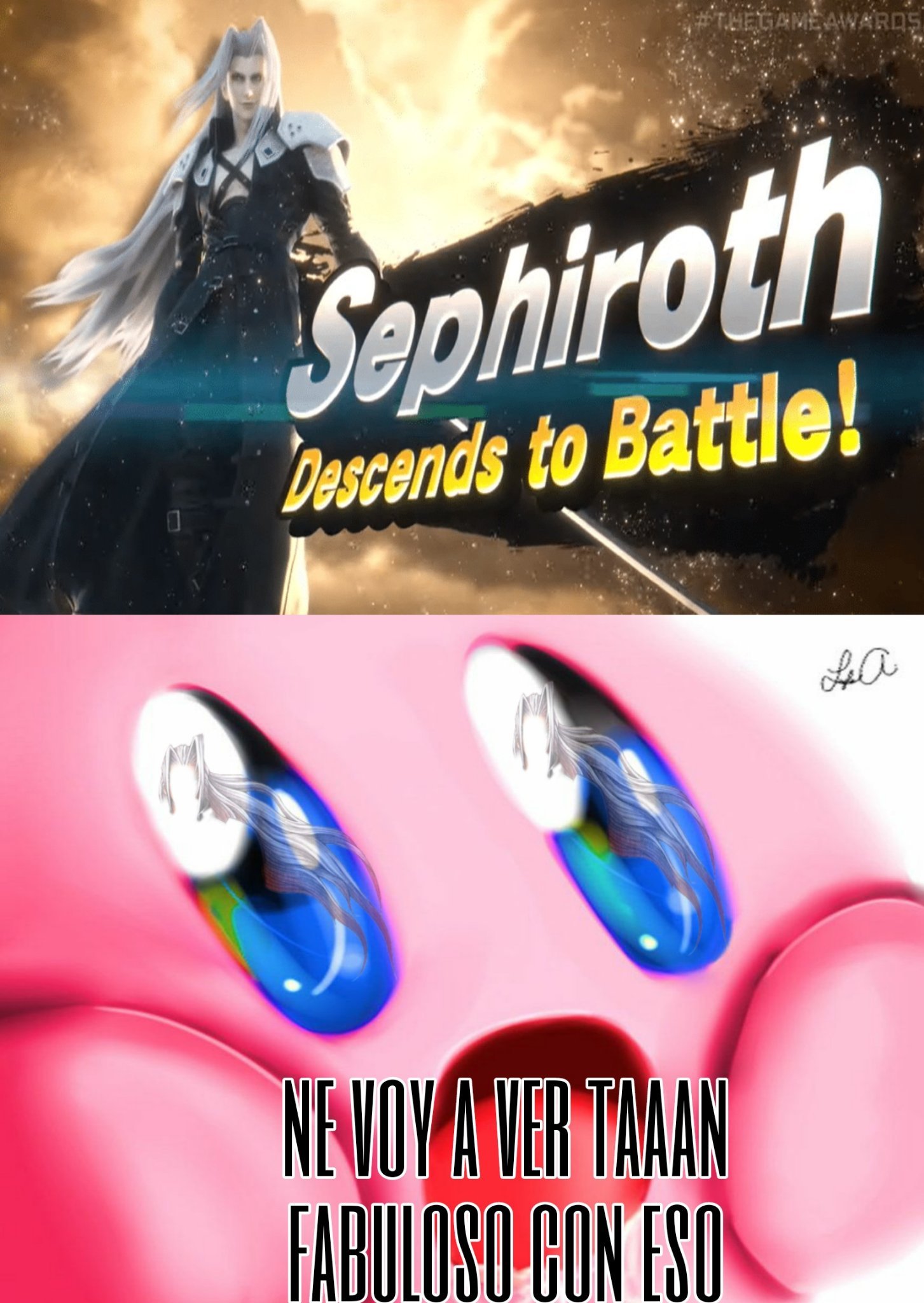 Pal que no sepa, Kirby puede absorber a sus enemigos y copiar su apariencia (ejemplo: se traga a Mario y le sale el gorrito) - meme