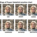 The Rings of Power Galadriel emotion chart