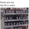 Roses are red , send nudes