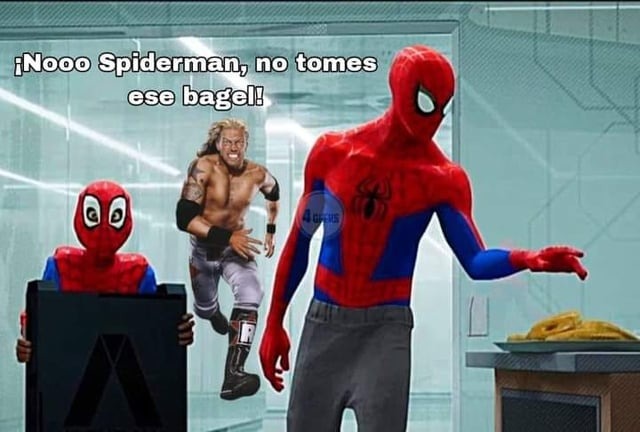 Spiderman cruzando el multiverso - meme