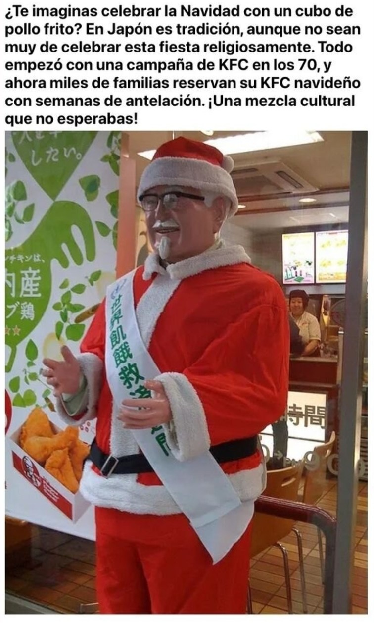 Navidad en Japón: cubo de pollo y cero belenes - meme