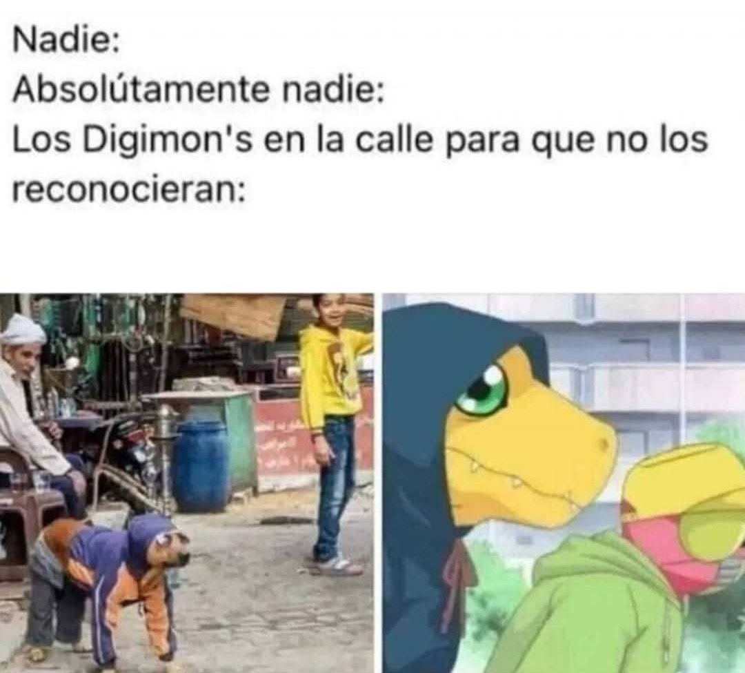 disfraces Digimon - meme