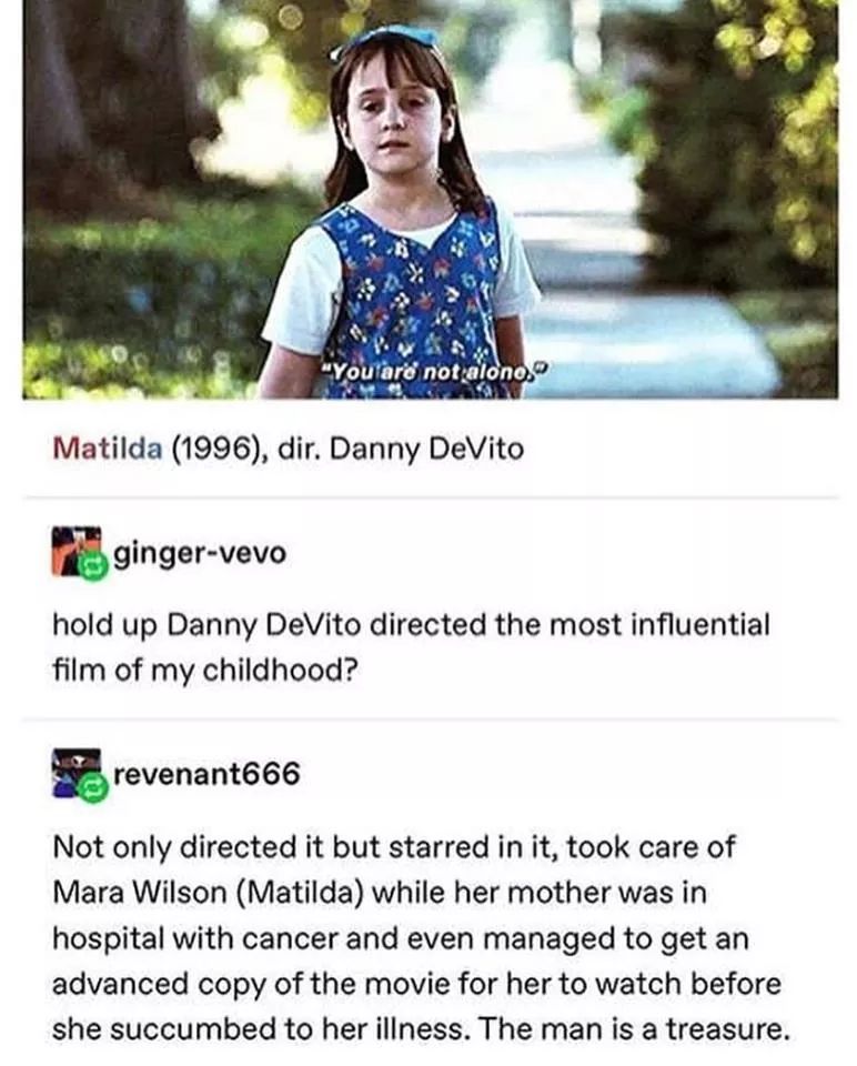 This is why Danny DeVito is the goat - meme