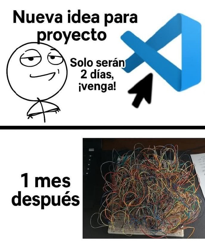 Nueva idea de proyecto: solo 2 días, venga! 1 mes después... - meme