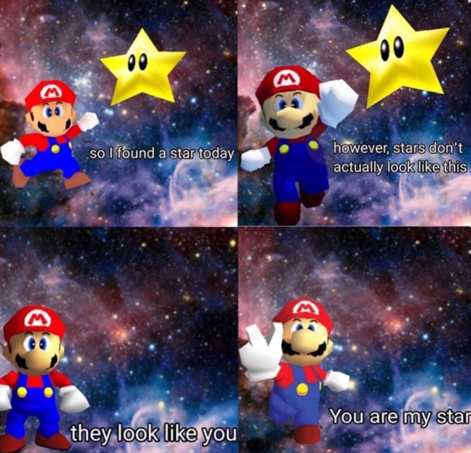 Thanks Mario - meme