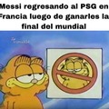 Messi regresando a Francia después de ganar el mundial