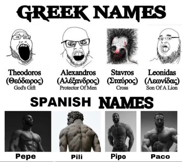 Griegos vs Españoles - meme