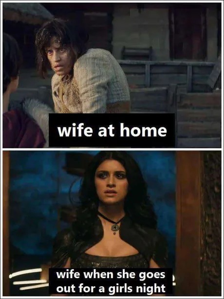 Wife at home vs - meme