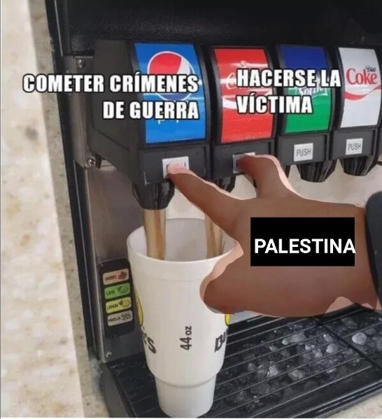 Palestina se hace la vistima - meme