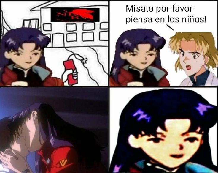 Misato piensa en cp de menores - meme