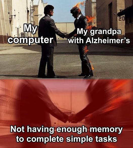 My computer and my grandpa - meme