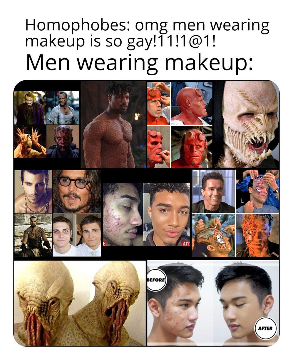 Makeup is cool as fuck and anyone can wear it - meme