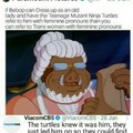 Transgender is a mental illness no one can change genders there's only 2 genders penis is Male vj is female sex is the same as gender.  Viacom owns the tmnt 2003 I think...