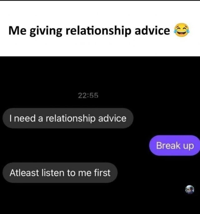 Relationship advice - meme