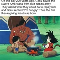 Goku first Thanksgiving