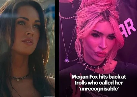 Megan Fox before and after - meme