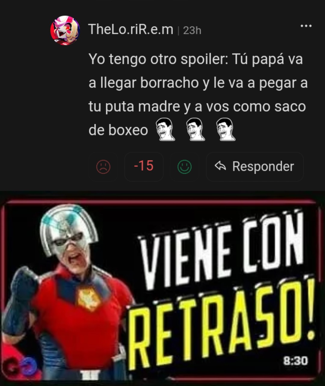 Pendejo retrasado fan de azzzzbin Motel - meme