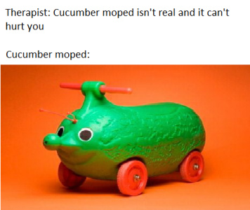 cucumber moped - meme