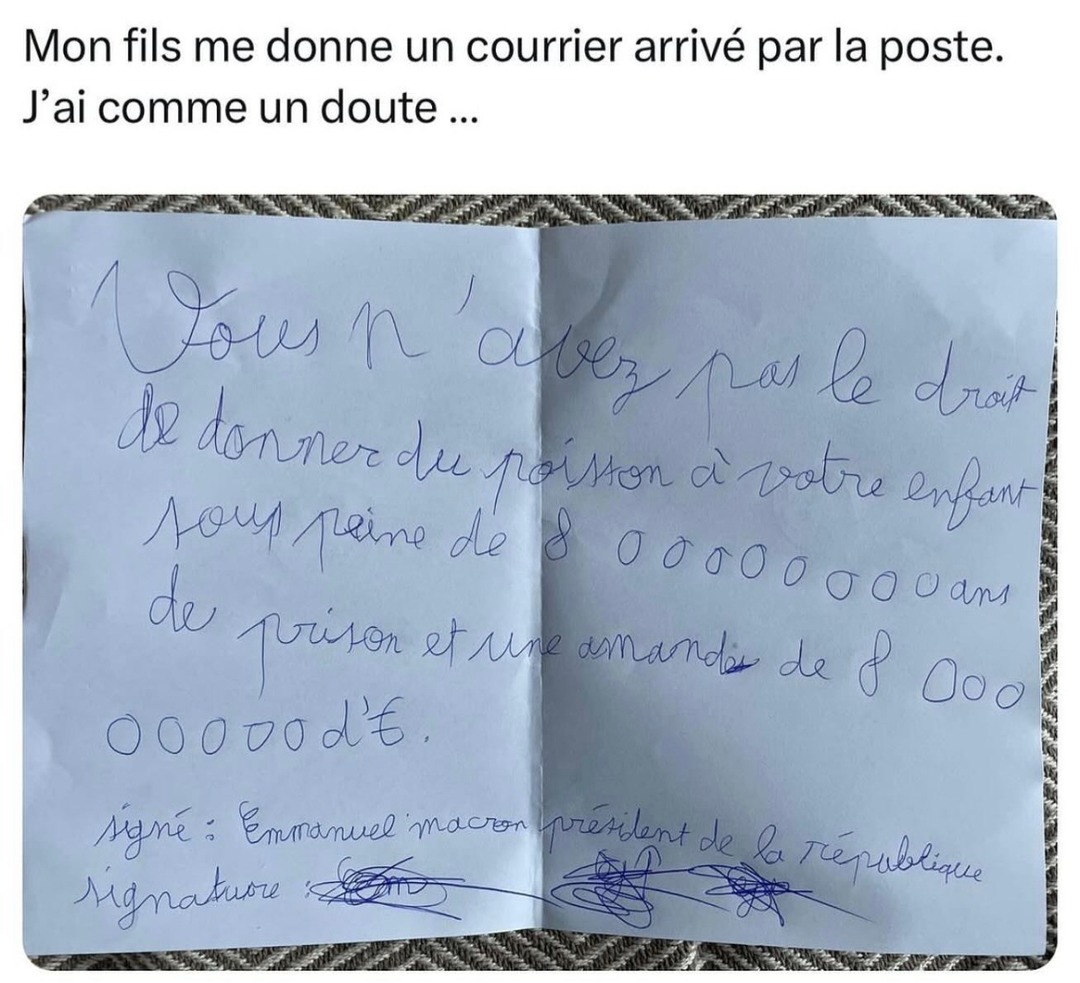 Il m’a filé un courrier, j’crois c’est une incantation - meme