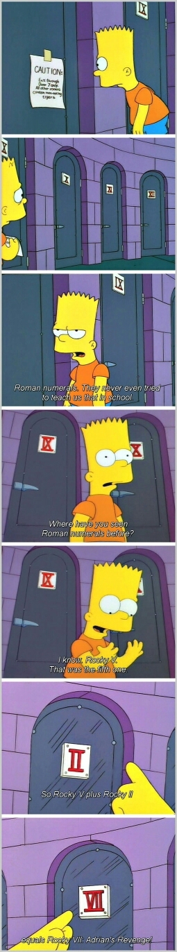 Bart Simpson & roman numerals - meme