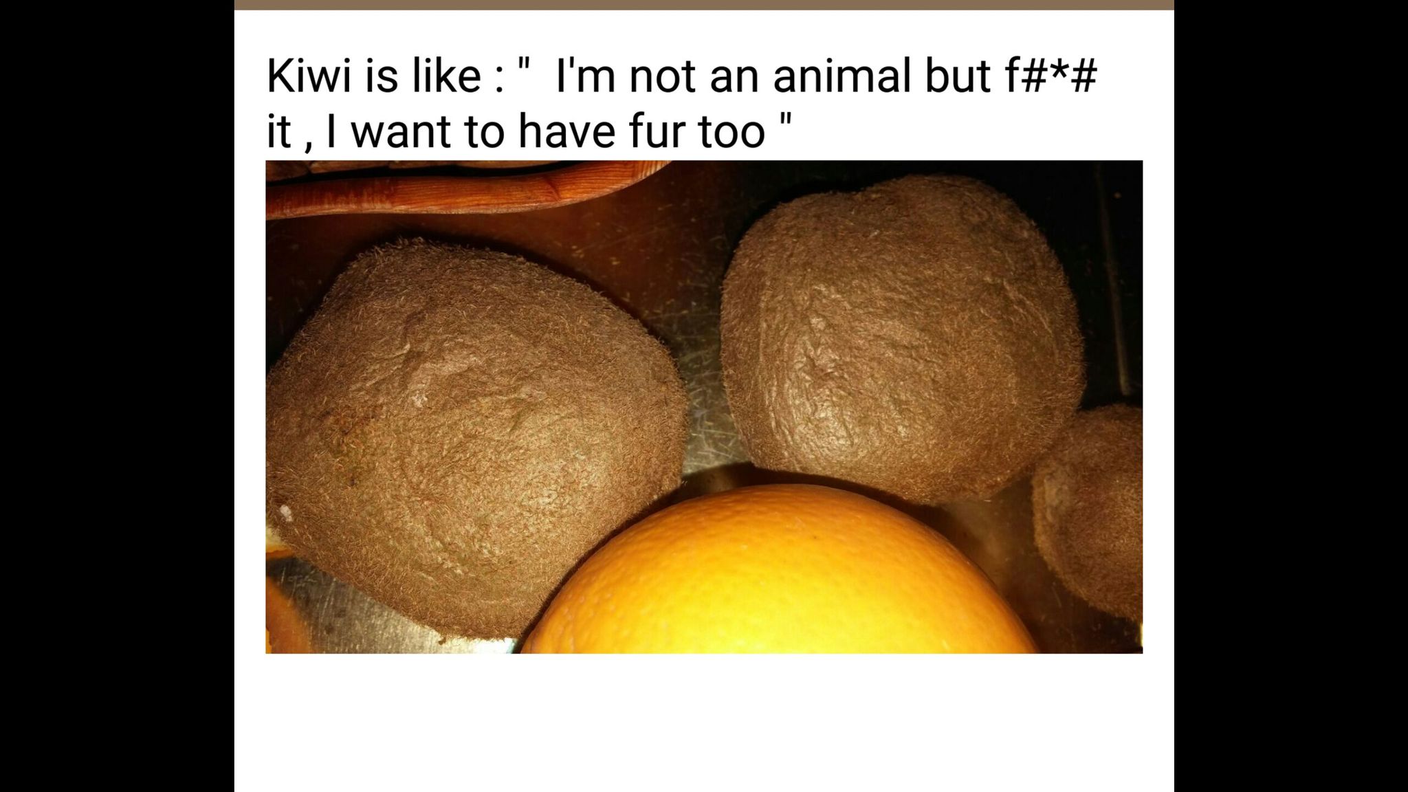 kiwi is a bad as fruit - meme
