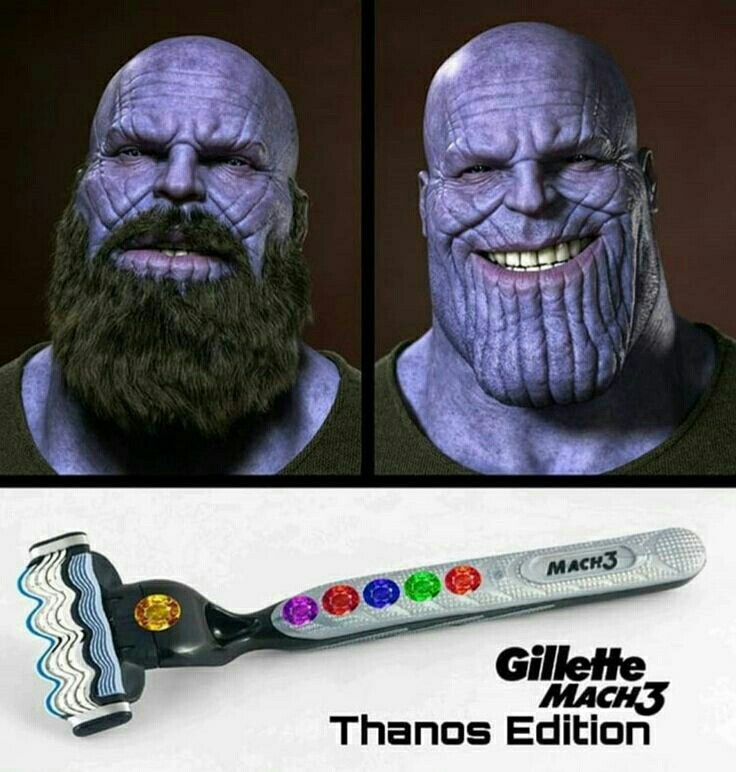Thanos shaved - meme