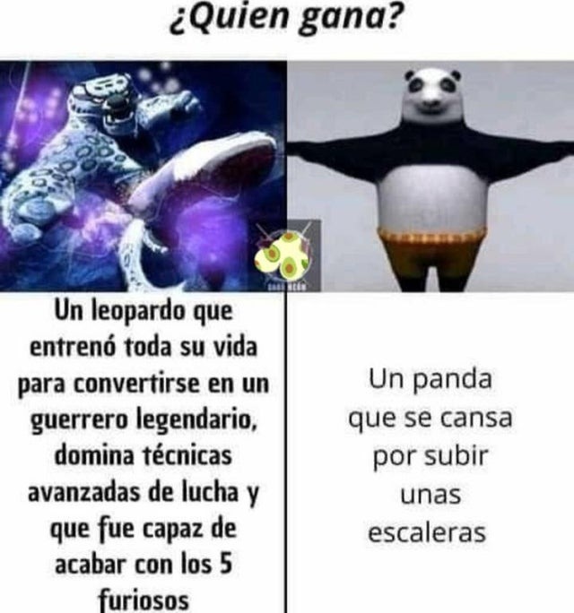 Lógica de kung fu panda - meme