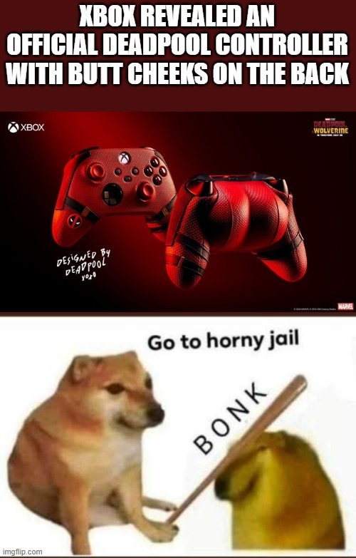 Deadpool XBOX butt controller meme