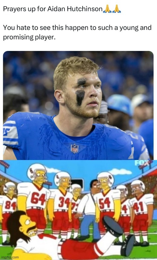 Aidan Hutchinson leg injury meme