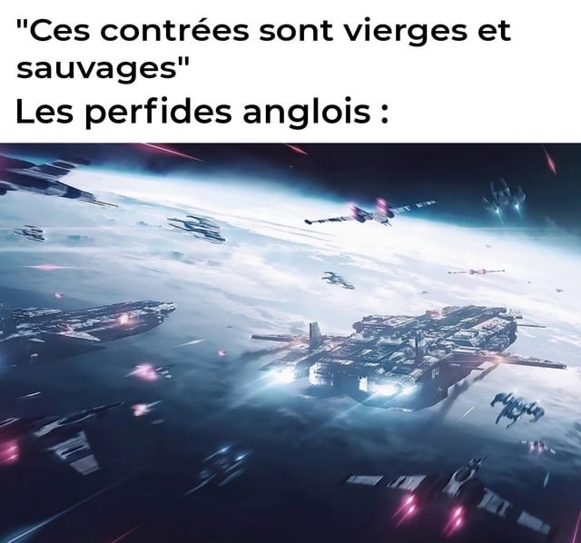 Quand tu découvres un paradis sauvage et que les anglois arrivent - meme