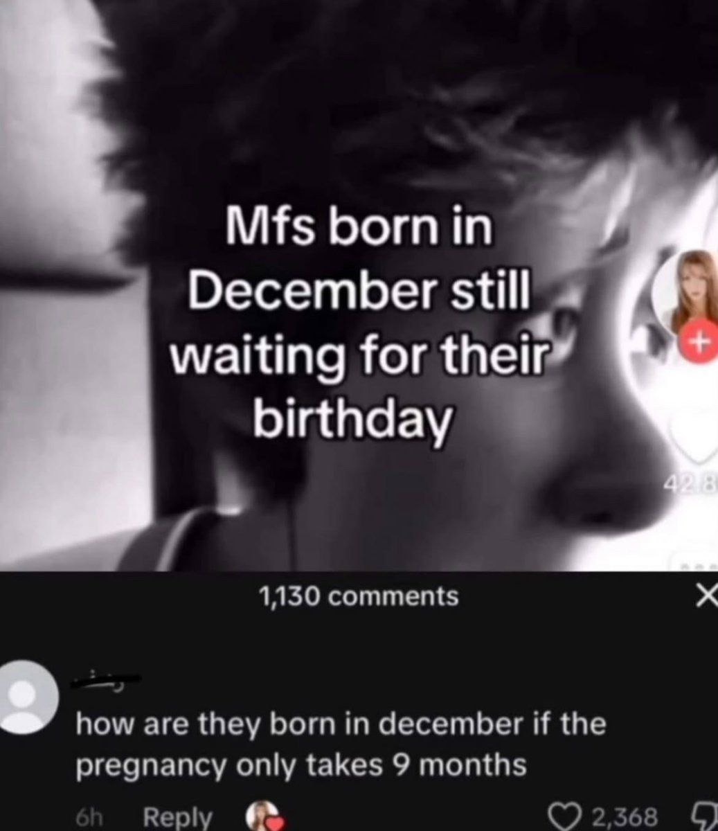 December babies still buffering their birthday - meme