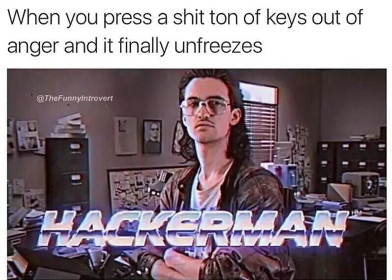 Wacking is hacking - meme