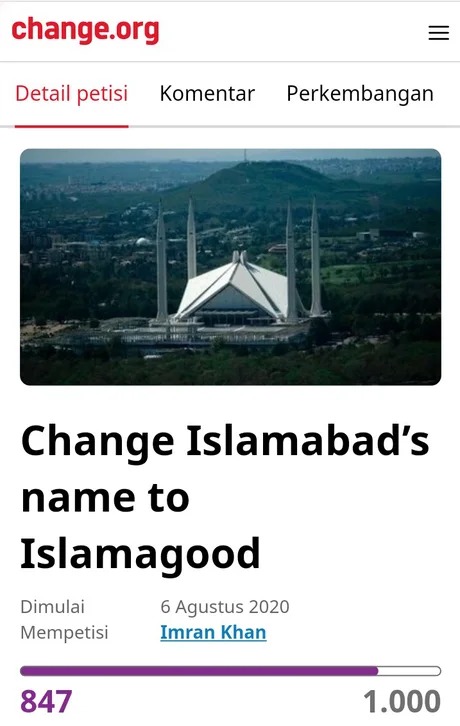 Change Islamabad's name to Islamagood - meme