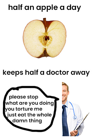 apple a day - meme
