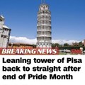 No longer leaning tower of Pisa
