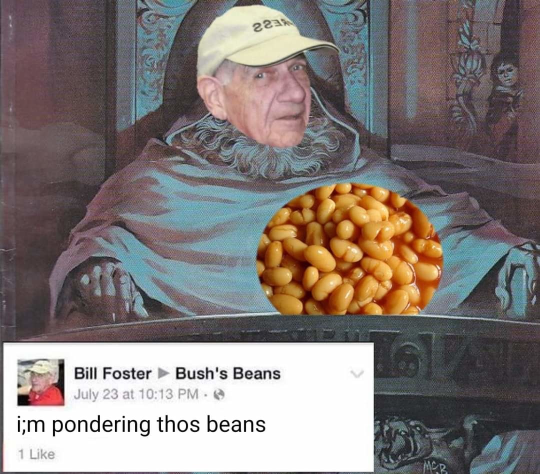 Nibba enjoying beans too much - meme