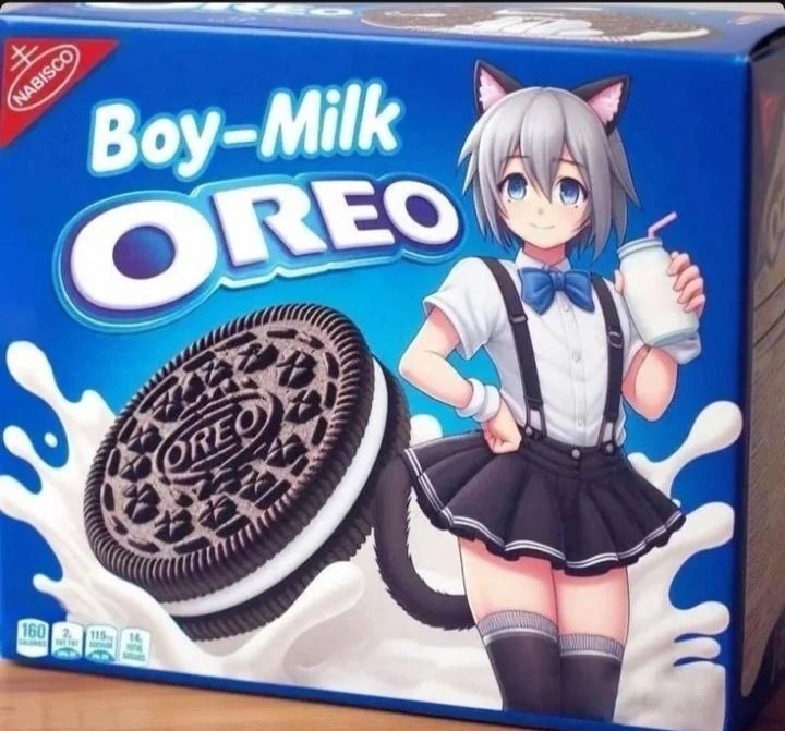 Oreo com leite é muito bom - meme