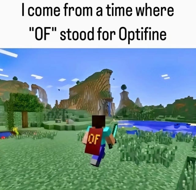 OF=Optifine - meme
