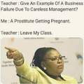 The teacher is just mad because the prostitute is her daughter