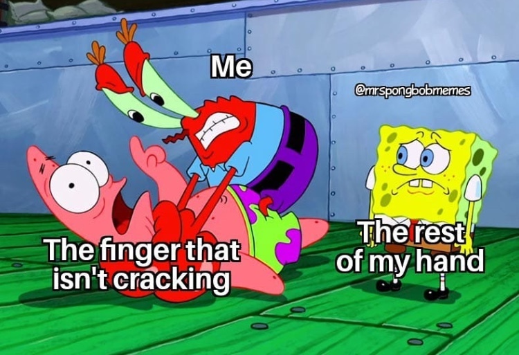 cracking knuckles - meme