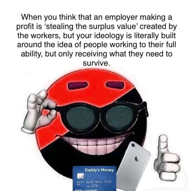 "Capitalism bad" - meme