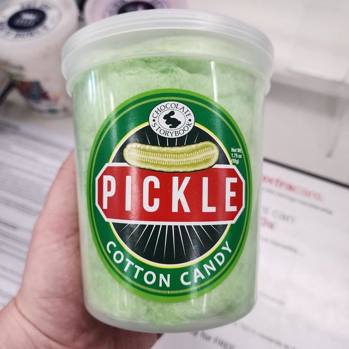 Cursed pickle cotton candy - meme