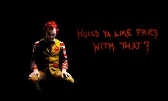 I had no idea Joker is from tha McDonald family or is Ronald wants to be a bad ass like Joker... - meme