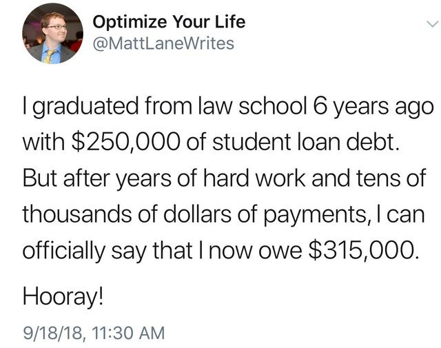 Student loan debt - meme